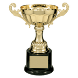7 1/2" Completed Metal Cup Trophy on Plastic Base