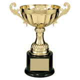 8 1/2" Completed Metal Cup Trophy on Plastic Base