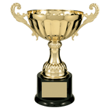 Gold 2 9 3/4" Completed Metal Cup Trophy on Plastic Base