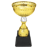 8 3/4" Gold & Silver Metal Cup with Plastic Stem and Base