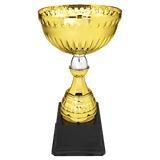 10 1/4" Gold & Silver Metal Cup with Plastic Stem and Base