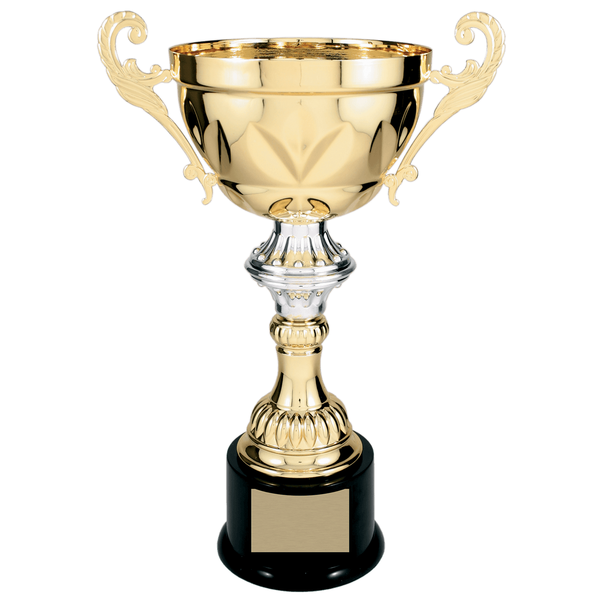 14 1/2" Completed Metal Cup Trophy on Plastic Base