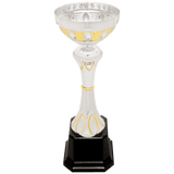 9 3/4" Completed Metal Cup Trophy on Plastic Base