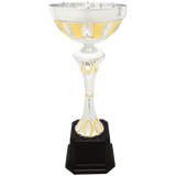 13 1/2" Silver/Gold Completed Metal Cup Trophy on Plastic Base
