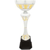 Silver/Gold 15" Completed Metal Cup Trophy on Plastic Base
