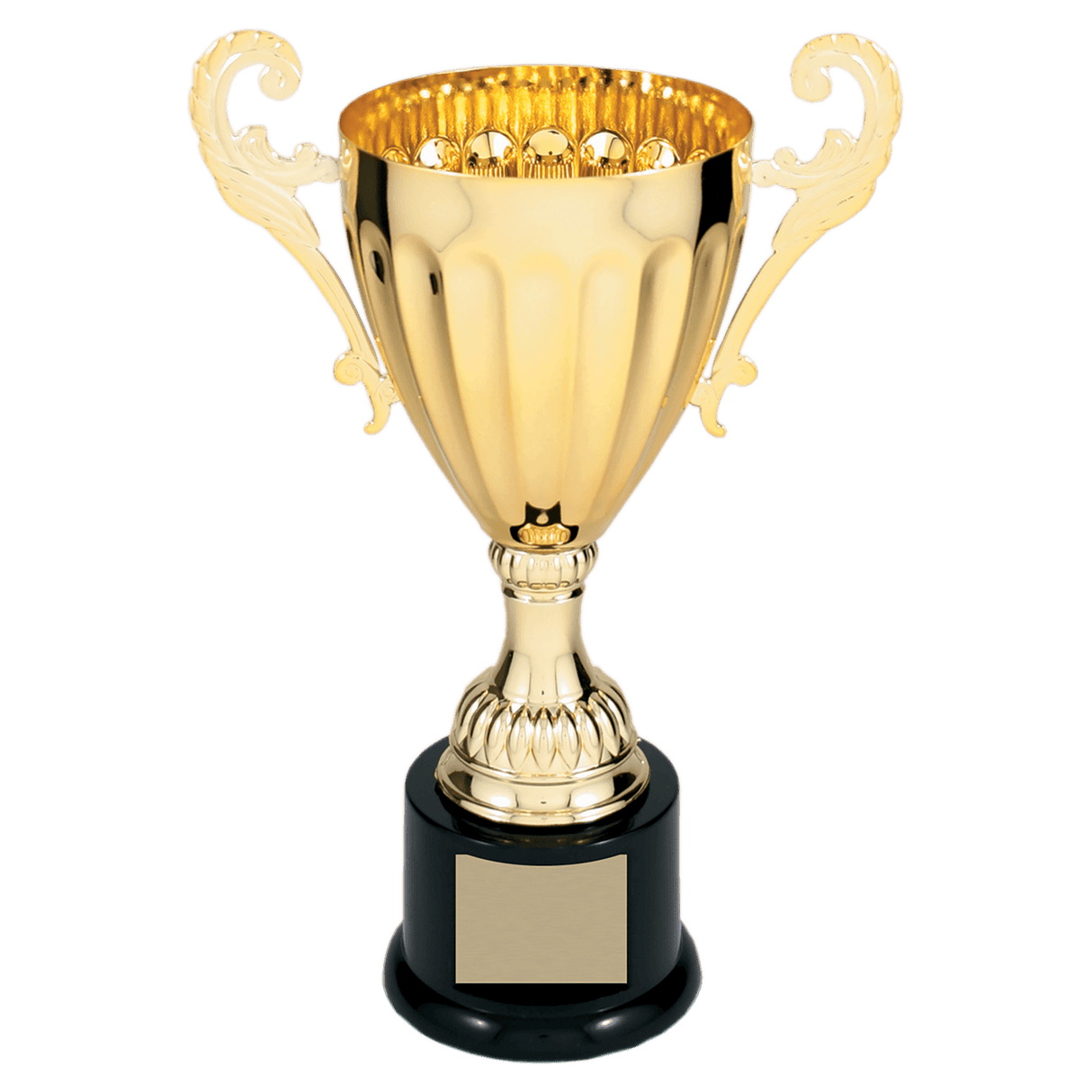 9 3/4" Completed Metal Cup Trophy on Plastic Base
