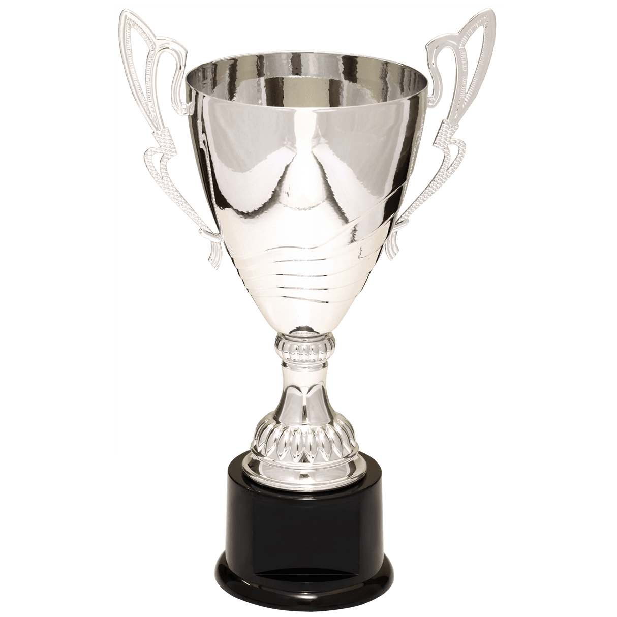12" Completed Metal Cup Trophy on Plastic Base