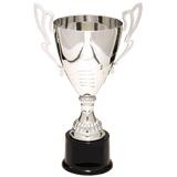 12" Completed Metal Cup Trophy on Plastic Base
