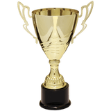 Gold 15" Completed Metal Cup Trophy on Plastic Base
