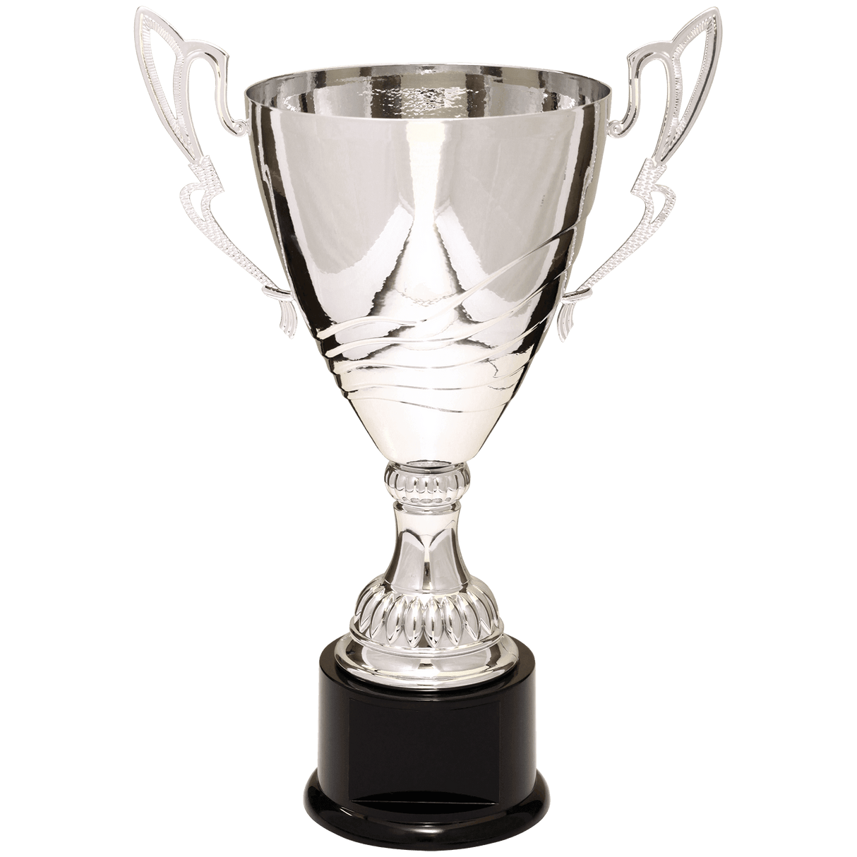 Silver 15" Completed Metal Cup Trophy on Plastic Base