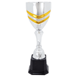 13 13 1/4" Completed Metal Cup Trophy on Plastic Base