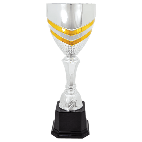 17" Completed Metal Cup Trophy on Plastic Base