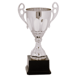 11" Completed Metal Cup Trophy on Plastic Base