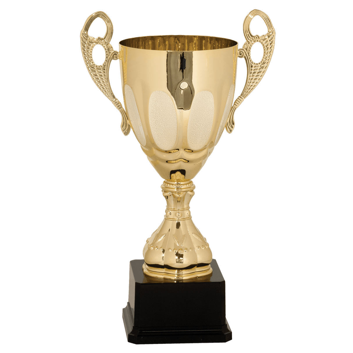 13" Completed Metal Cup Trophy on Plastic Base
