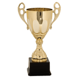 13" Completed Metal Cup Trophy on Plastic Base