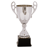 13" Completed Metal Cup Trophy on Plastic Base