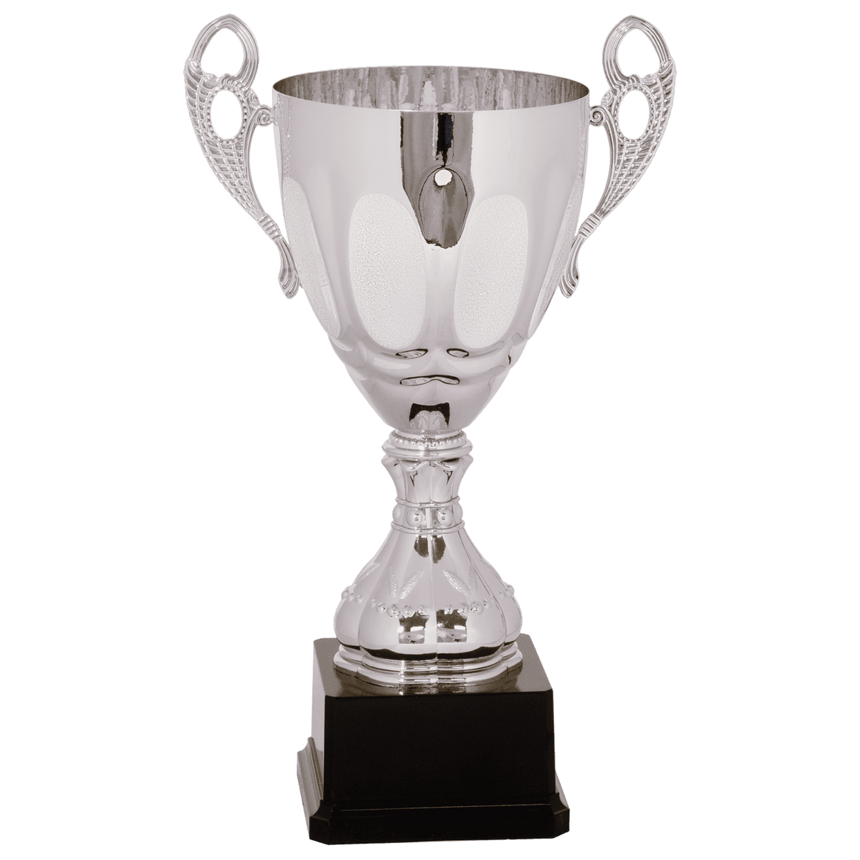 14" Completed Metal Cup Trophy on Plastic Base