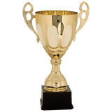 Gold 17 1/2" Completed Metal Cup Trophy on Plastic Base
