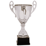 Silver 17 1/2" Completed Metal Cup Trophy on Plastic Base