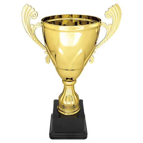 Gold 11" Completed Metal Cup on Plastic Base