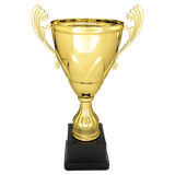Gold 13" Completed Metal Cup on Plastic Base