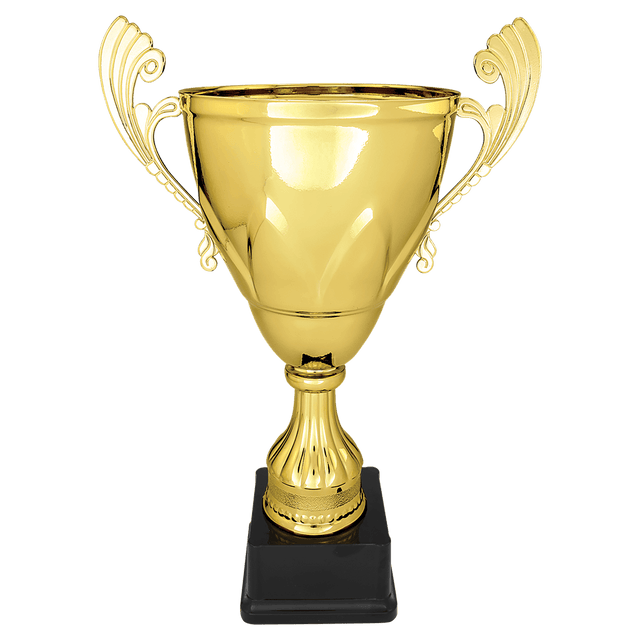 Gold 16 3/4" Completed Metal Cup on Plastic Base