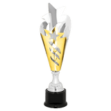 17 3/4" Silver & Gold Star Completed Metal Cup Trophy on Plastic Base