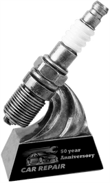 6" Spark Plug Car Show Resin