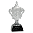 14" Crystal Cup on Black Pedestal Base