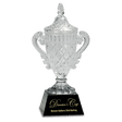 12 3/4" Crystal Cup on Black Pedestal Base