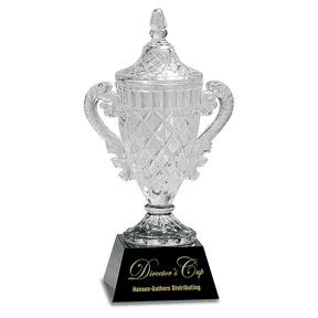 12 3/4" Crystal Cup on Black Pedestal Base