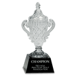 10 3/4" Crystal Cup on Black Pedestal Base