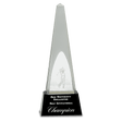 10 1/4" Clear Crystal 3D Golf Spire on Black Pedestal Base