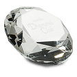 2 1/2" Clear Crystal Diamond (4" Diameter)