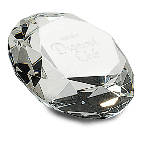2 1/2" Clear Crystal Diamond (4" Diameter)