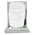 6 1/4" Crystal Rectangle on Clear Base