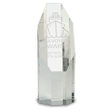 6" Clear Octagon Slant-Top Crystal Tower