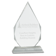 9" Crystal Diamond on Clear Pedestal Base