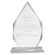 10 1/2" Crystal Diamond on Clear Pedestal Base
