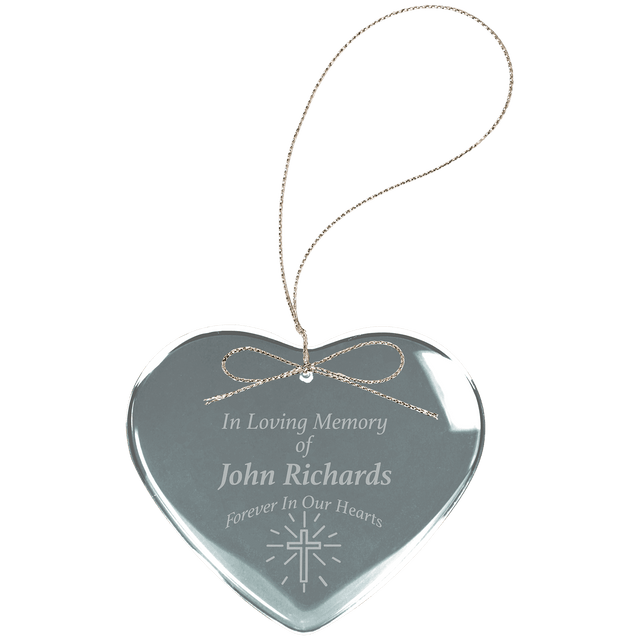 2 1/2" Crystal Heart Ornament