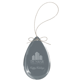 3" Crystal Teardrop Ornament