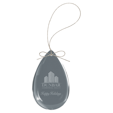3" Crystal Teardrop Ornament