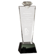 11" Crystal Diamond Top Award on Black Pedestal Base