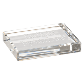 4" x 3" Crystal Rectangle Paperweight