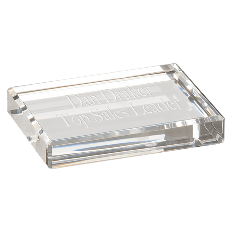 4" x 3" Crystal Rectangle Paperweight