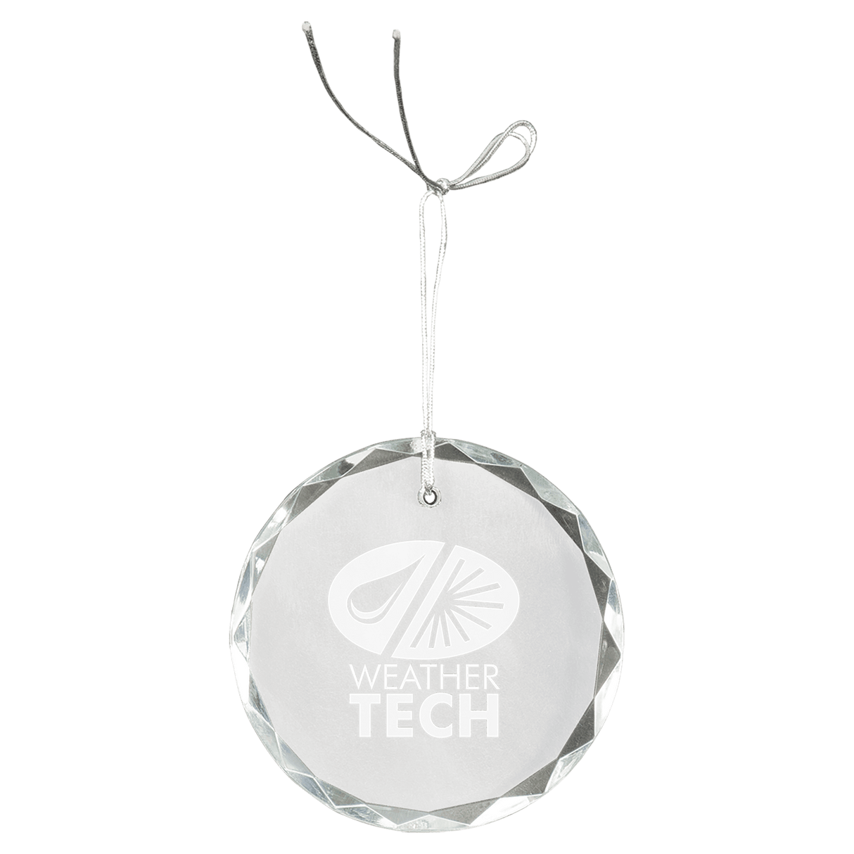 3" Crystal Round Faceted Ornament
