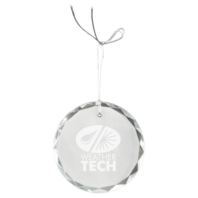 3" Crystal Round Faceted Ornament