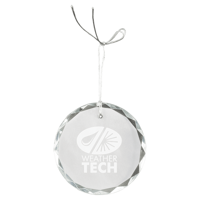3" Crystal Round Faceted Ornament