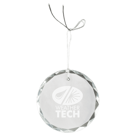 3" Crystal Round Faceted Ornament