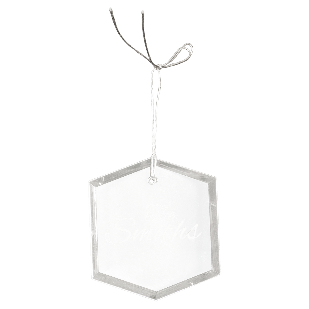 3" Crystal Hexagon Ornament